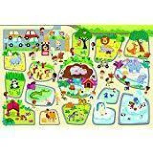 12-Piece Gigantic Zoo Jigsaw Puzzle Kit