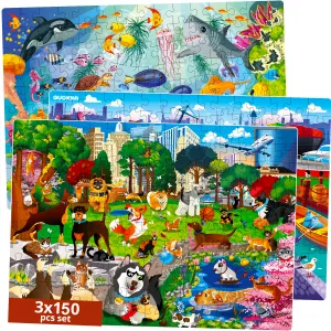 150 Pcs Puzzles for Kids | Pier, Ocean & Pets