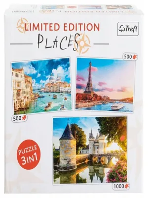 3 In 1 Puzzle, Venice & Paris Selected Locations