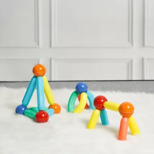 32 Pcs Magnetic Stick Blocks - Connect, Create, Learn and Play