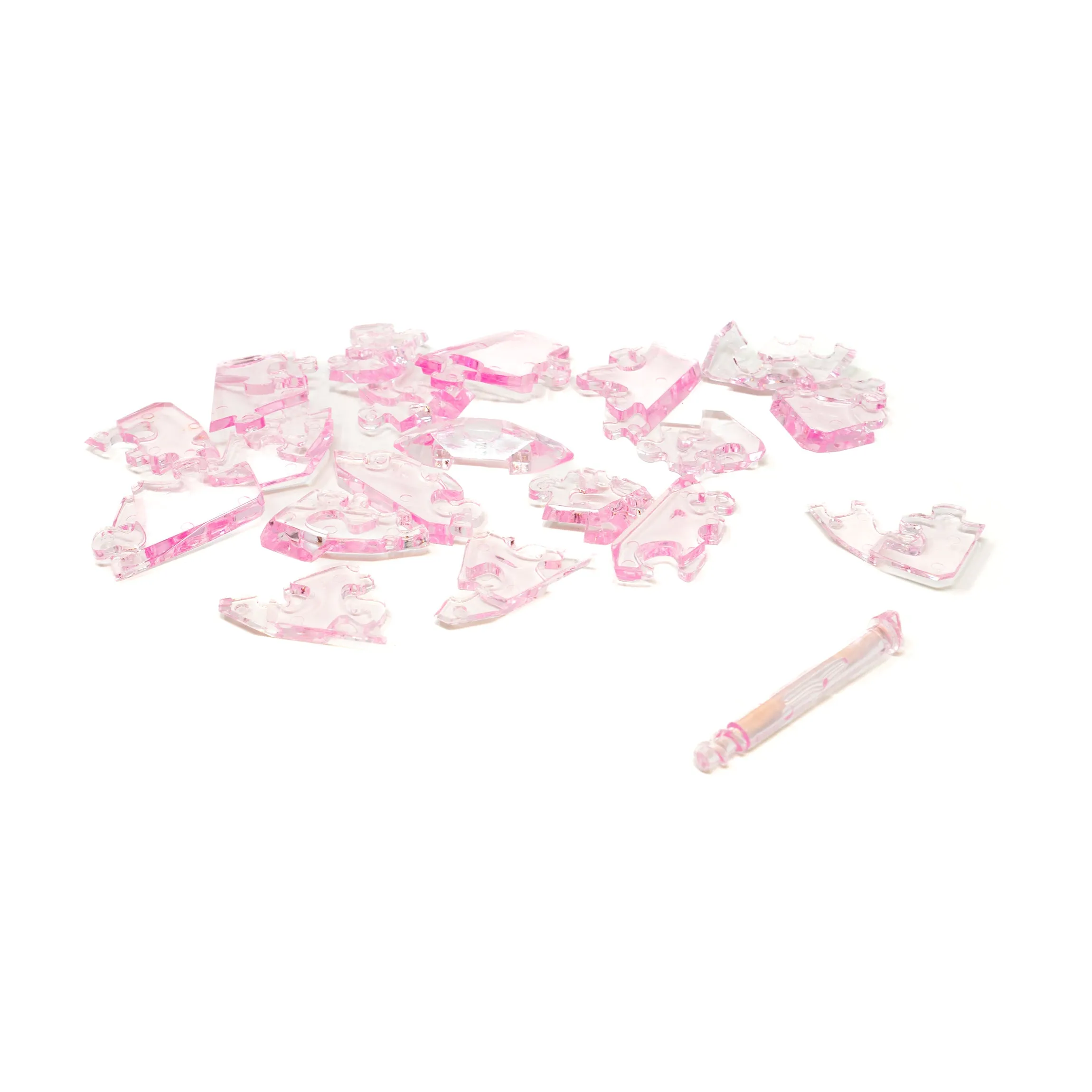 3D Crystal Puzzle - Gem (Pink): 43 Pcs