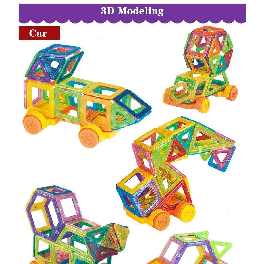 3D Magnetic Building Blocks - Set