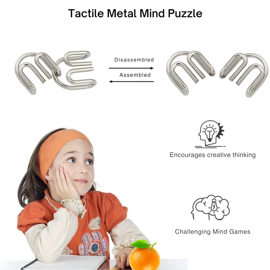 3D Metal Brain Puzzles Challenge - Set of 8 (3 skill levels) - Riddles