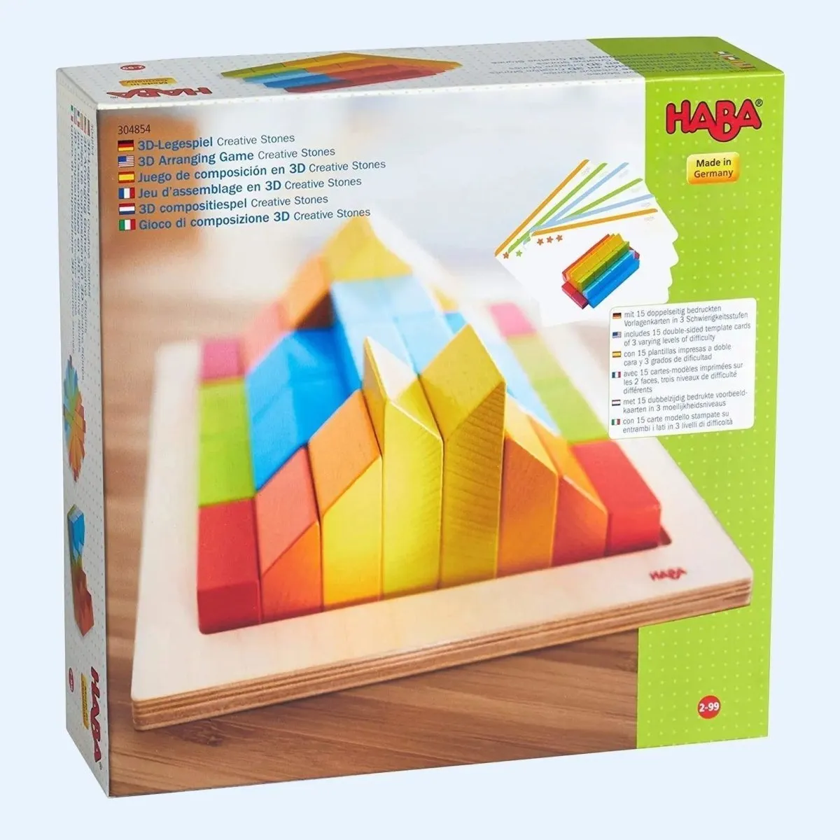 3D Wooden Blocks Sorting and Stacking Creative Game 28 pieces