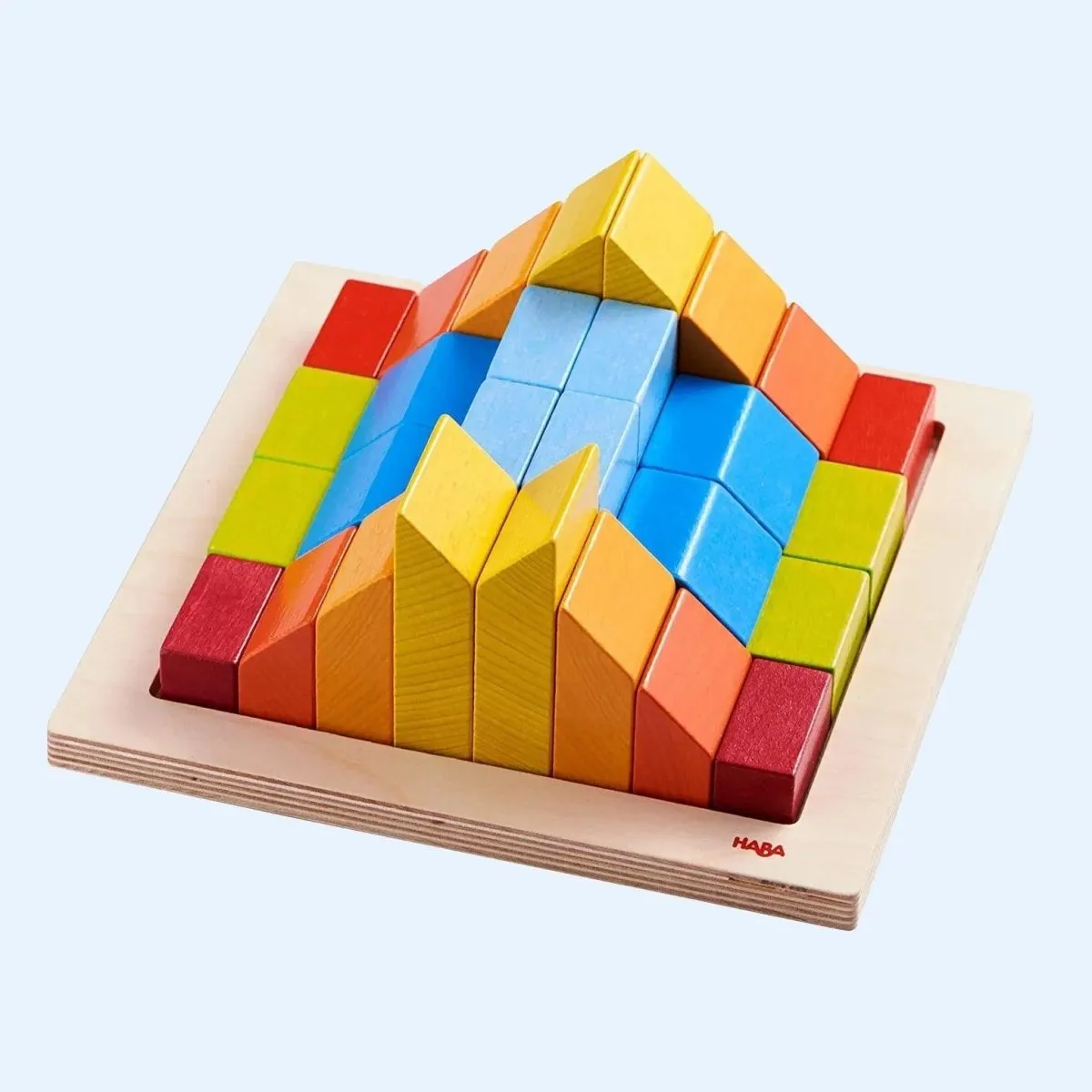 3D Wooden Blocks Sorting and Stacking Creative Game 28 pieces