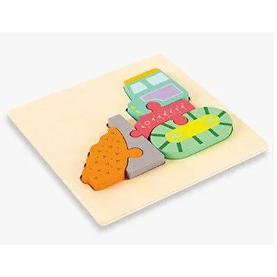 3D Wooden Puzzle Baby Toys Toddlers Children Early Educational Cartoon Animal Intelligence Puzzle Jigsaw High Quality