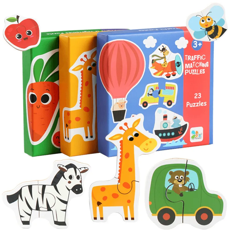 6 in 1 Wooden Toddlers Jigsaw Puzzles