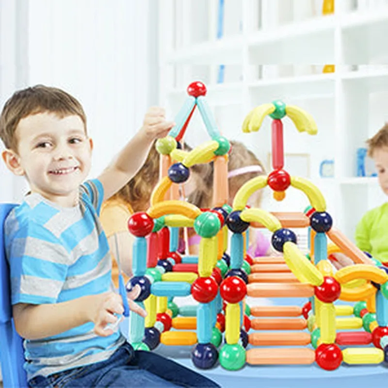 64 Magnetic Building Stick For Kids Early Learning & Development