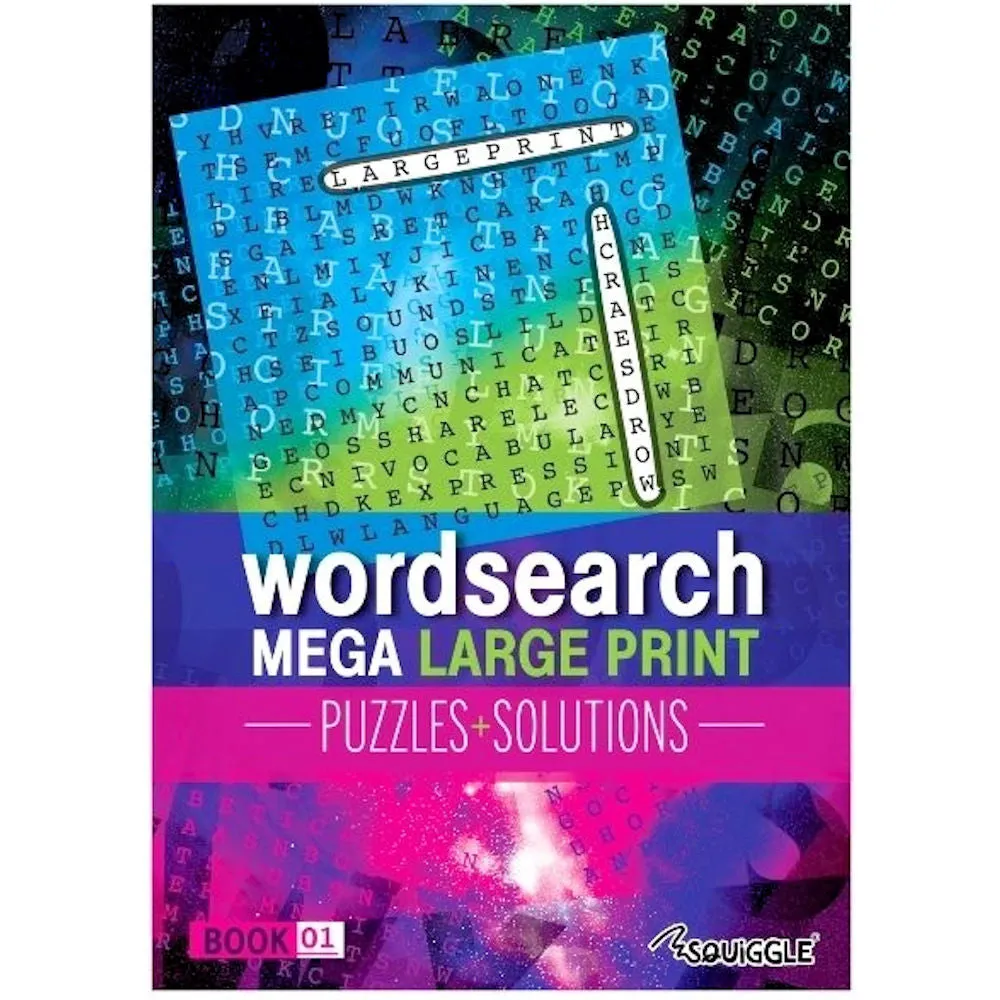 A4 Modern Word Search Book - Mega Large Print Challenging Puzzles Easy-to-Read Format Wide