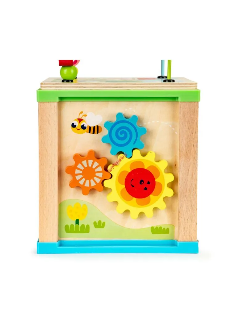 Activity Cube Wooden Baby Toys for 18 Months Montessori Toy for Toddlers