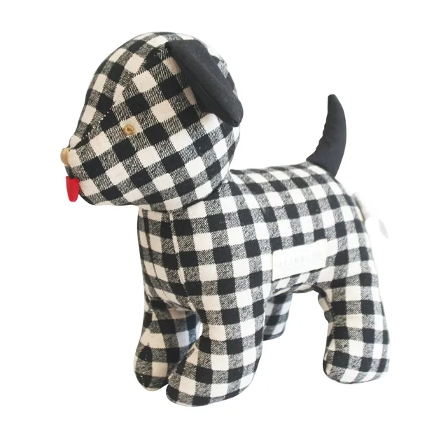 Alimrose Musical Puppy Black Check Linen