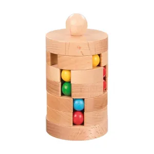 Goki Wooden Ball Tower Puzzle Game - Educational and Skill-Building Toy