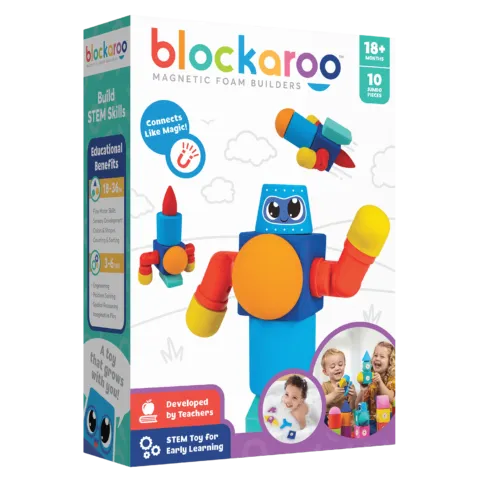 Blockaroo Magnetic Foam Blocks - Small - Robot 10pcs