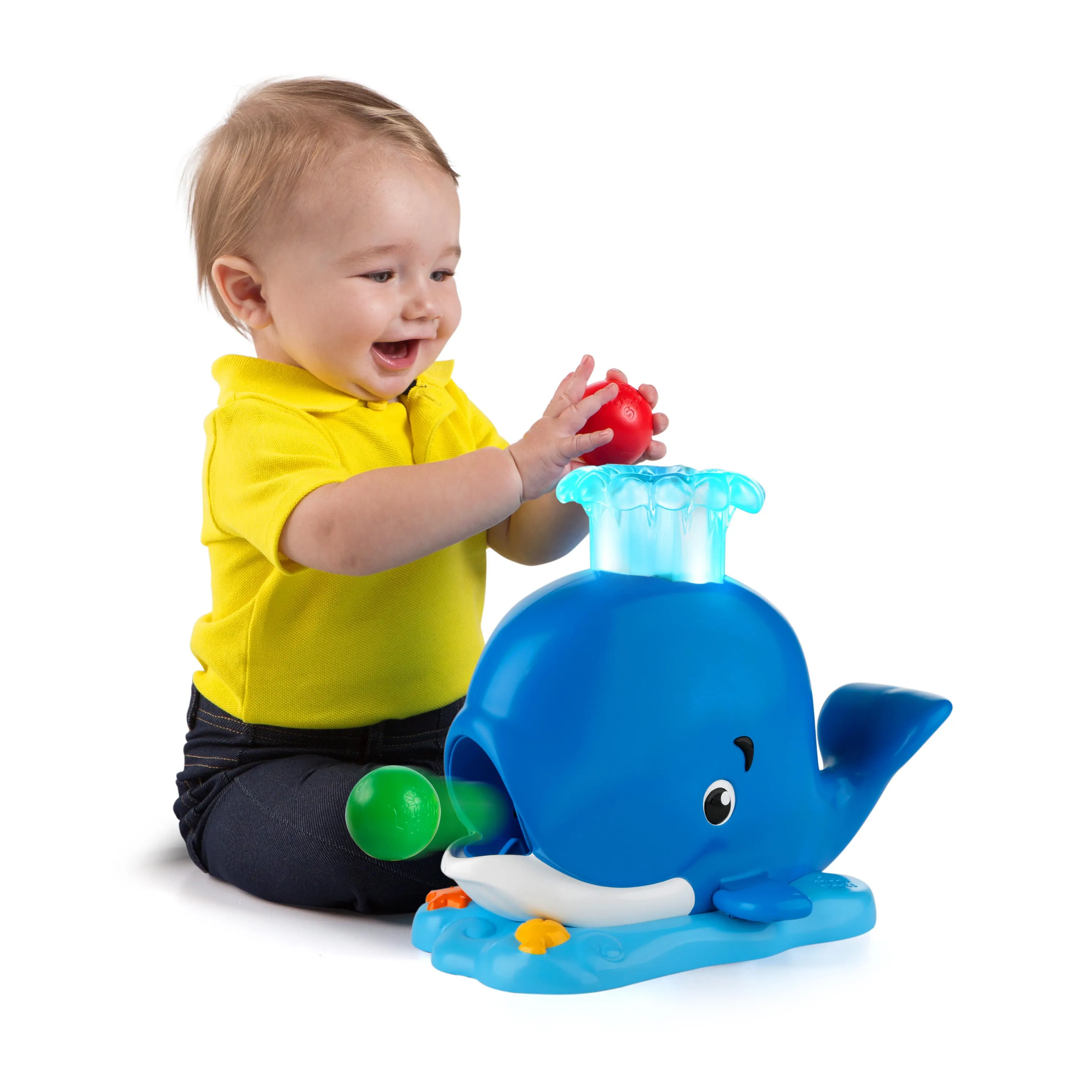 Bright Starts Silly Spout Whale Ball Popper Baby Activity Toy