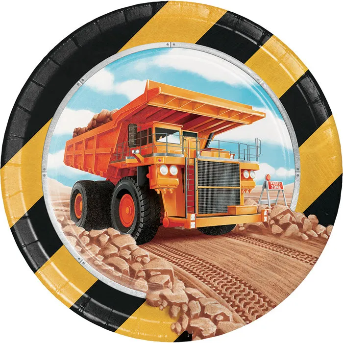 Bulk Big Dig Construction Paper Dessert Plates (96 per Case)