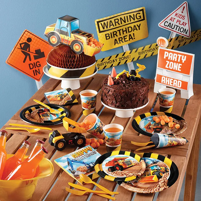 Bulk Big Dig Construction Paper Dessert Plates (96 per Case)