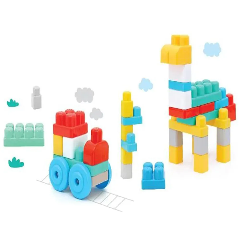 Cat Building Blocks In Trolley Container - 30 Pieces