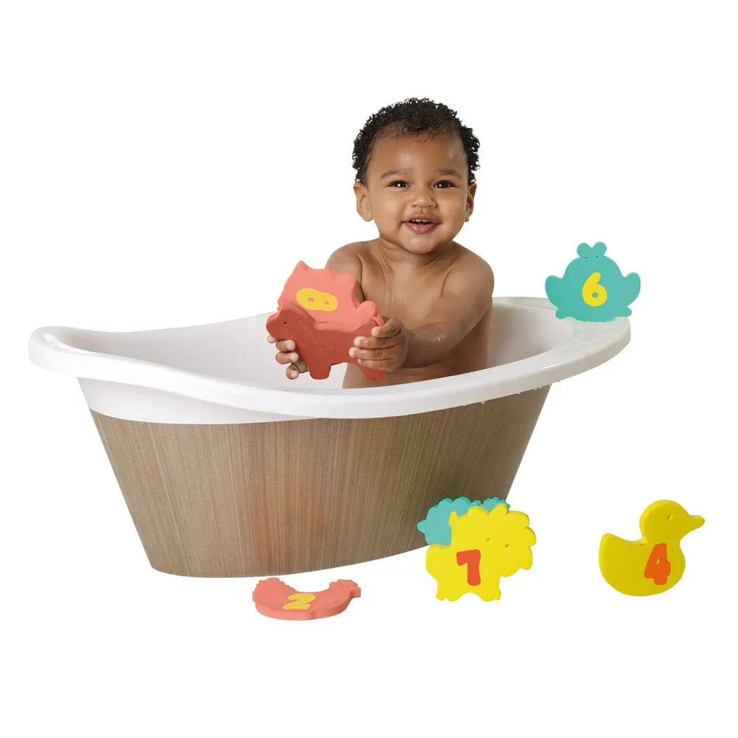 ClevaMama Baby Bath Foam Toys with Tidy Bag (Multi-Coloured)