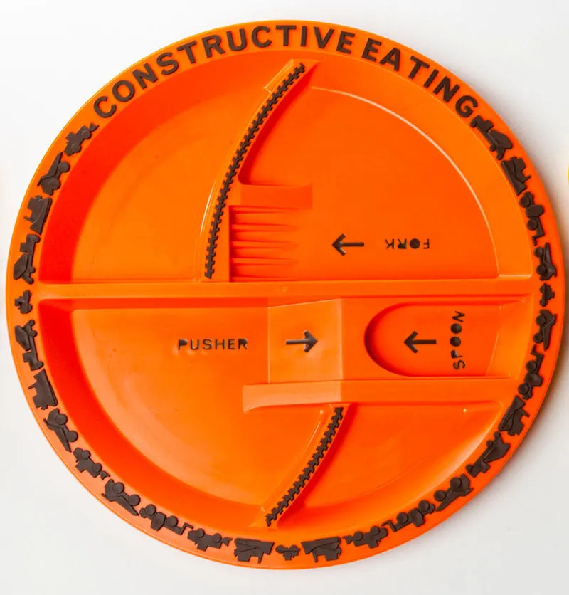 Constructive Eating Plate & Cutlery Set - Construction