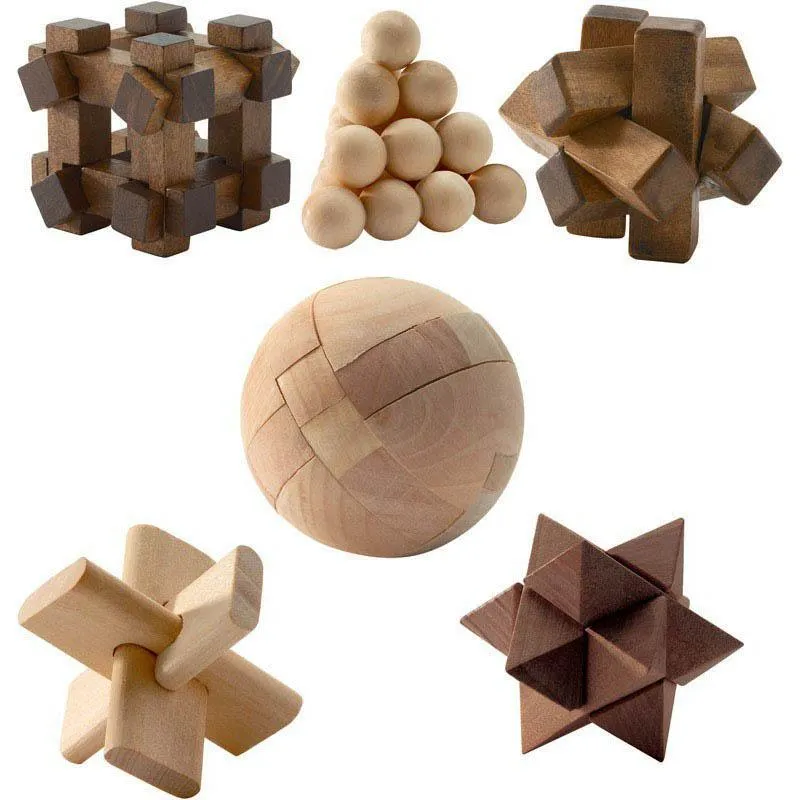 Djeco woodix wooden puzzles set