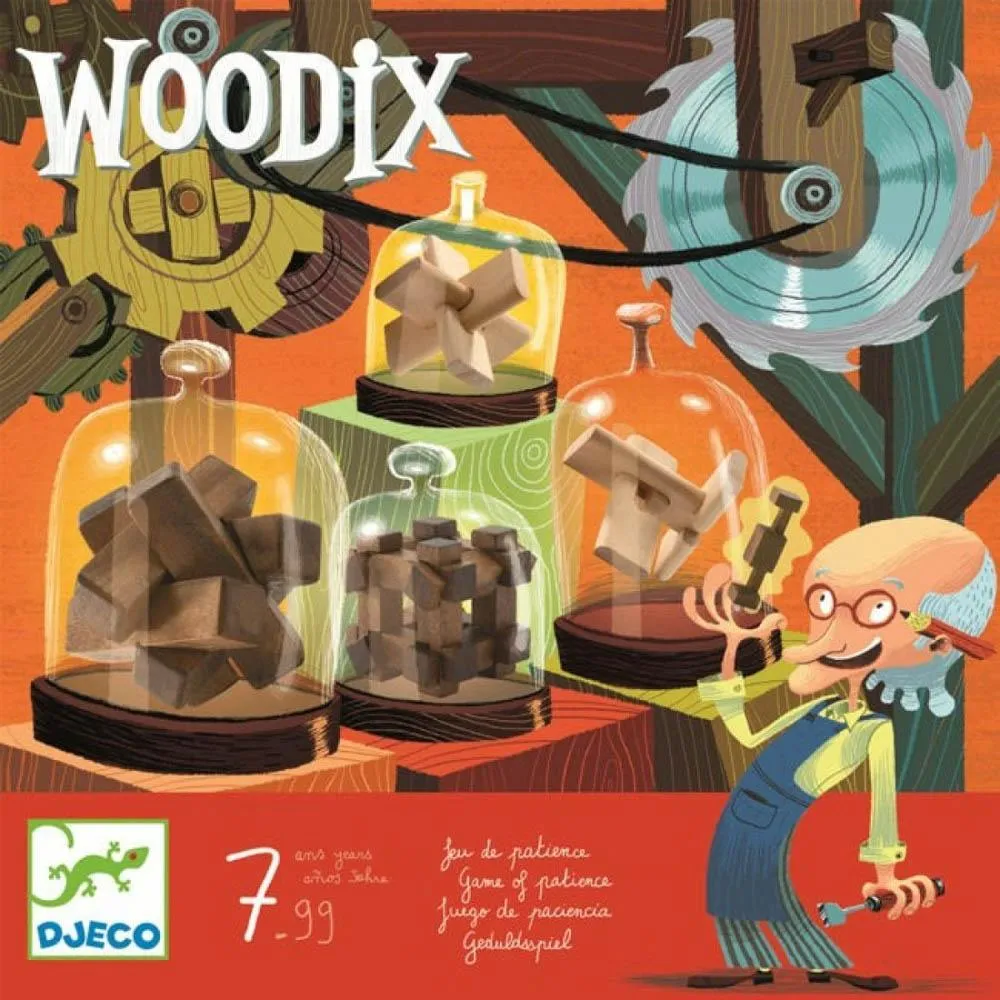 Djeco woodix wooden puzzles set