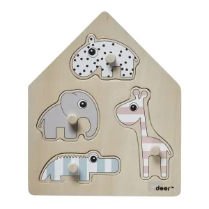 Done by Deer 4-Piece Peg Puzzle - Deer Friends