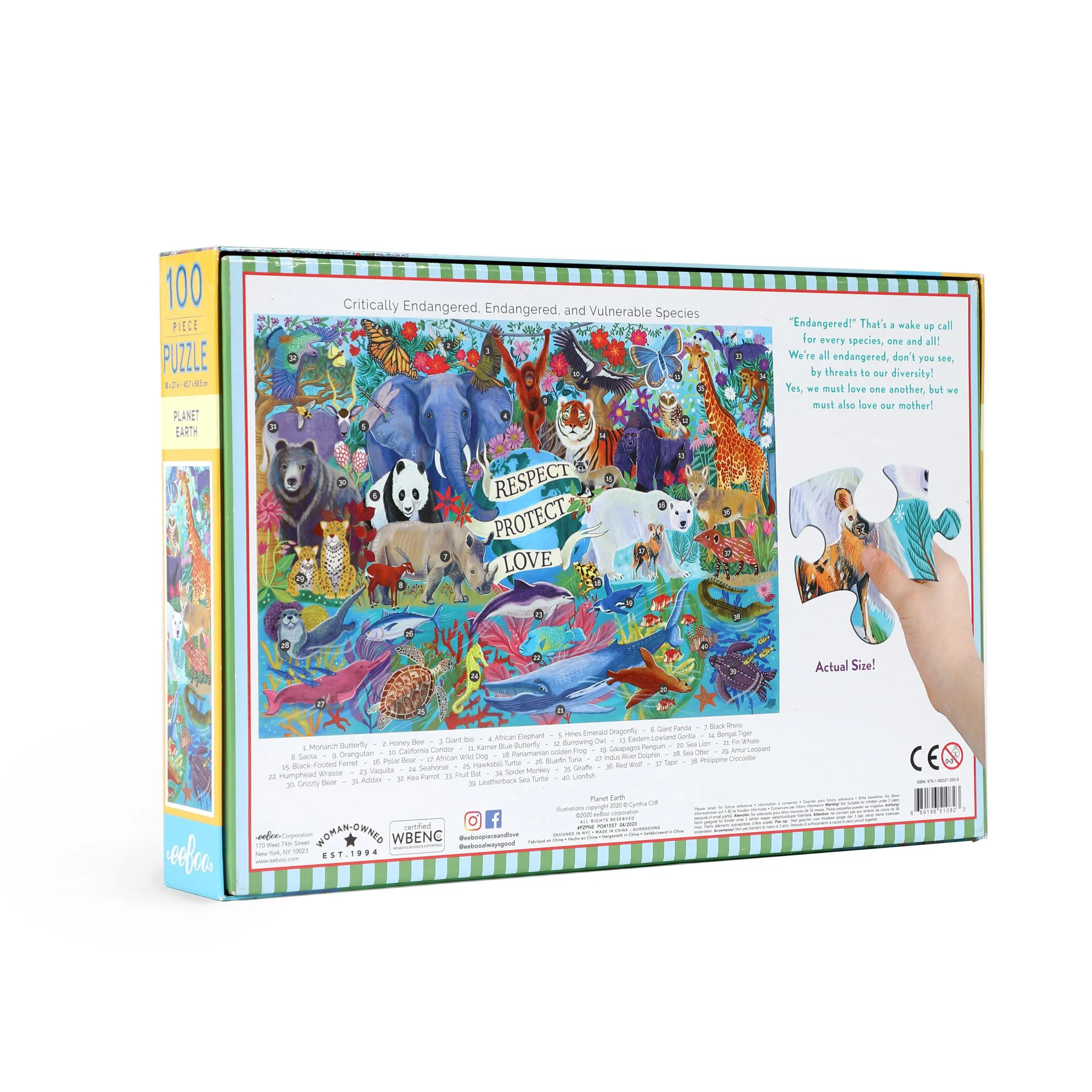 eeBoo Planet Earth 100 Piece Puzzle