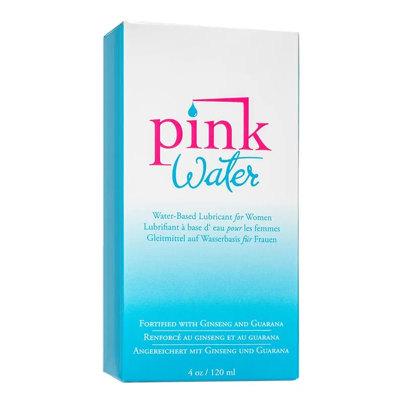 Empowered Products Pink Water Based Lube Glass Bottle