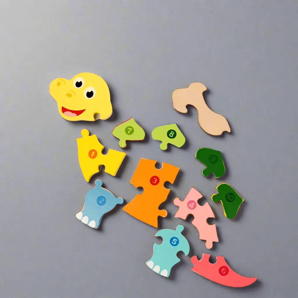 Engaging Animal & Vehicle Themed Wooden Puzzles: Colorful Educational Toy for Toddler Development