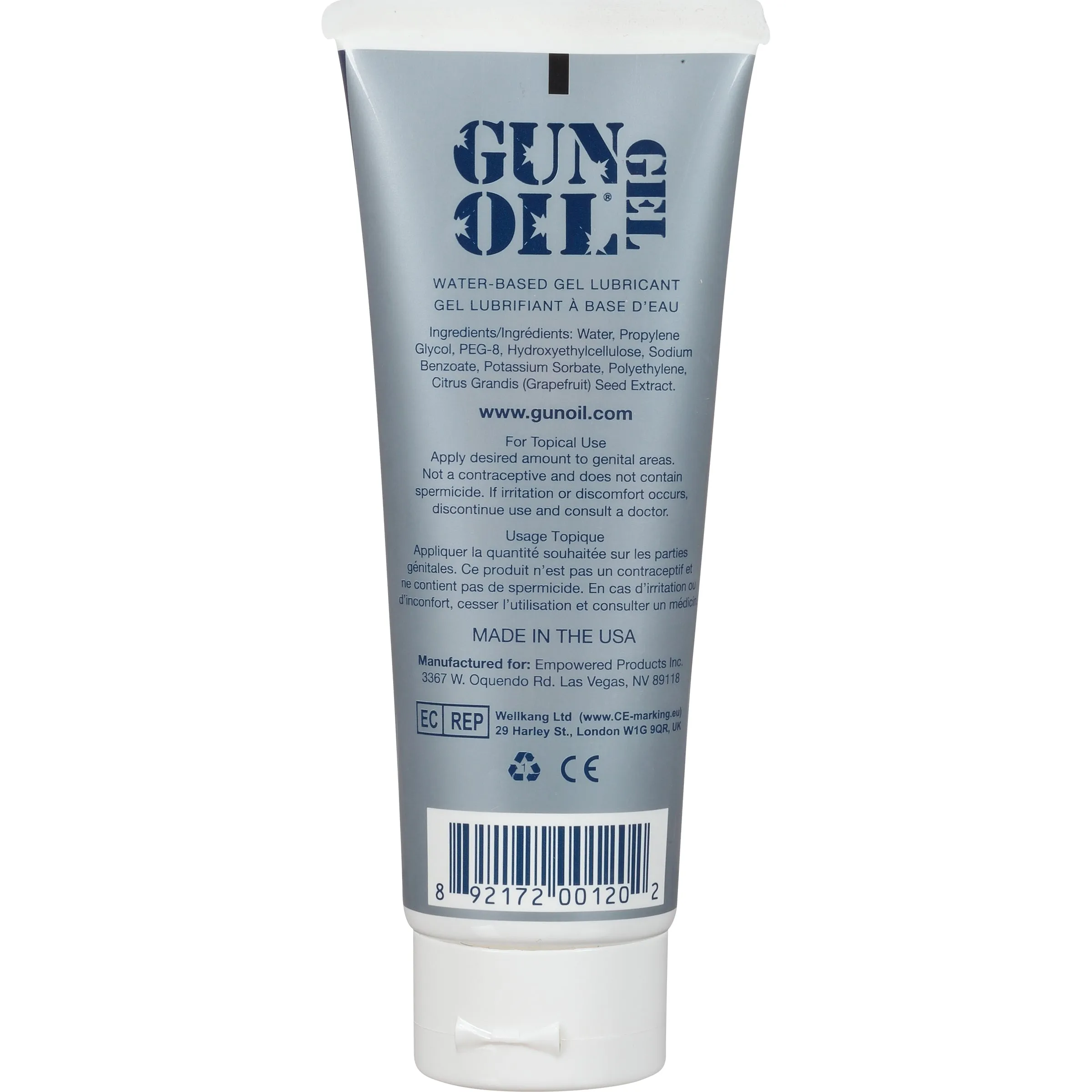 Gun Oil H20 Gel 3.3 Oz. Tube