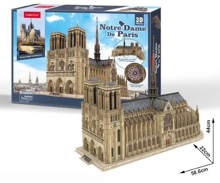 XXL Holdson 3D Puzzle of Notre Dame de Paris - Large Scale Model Kit