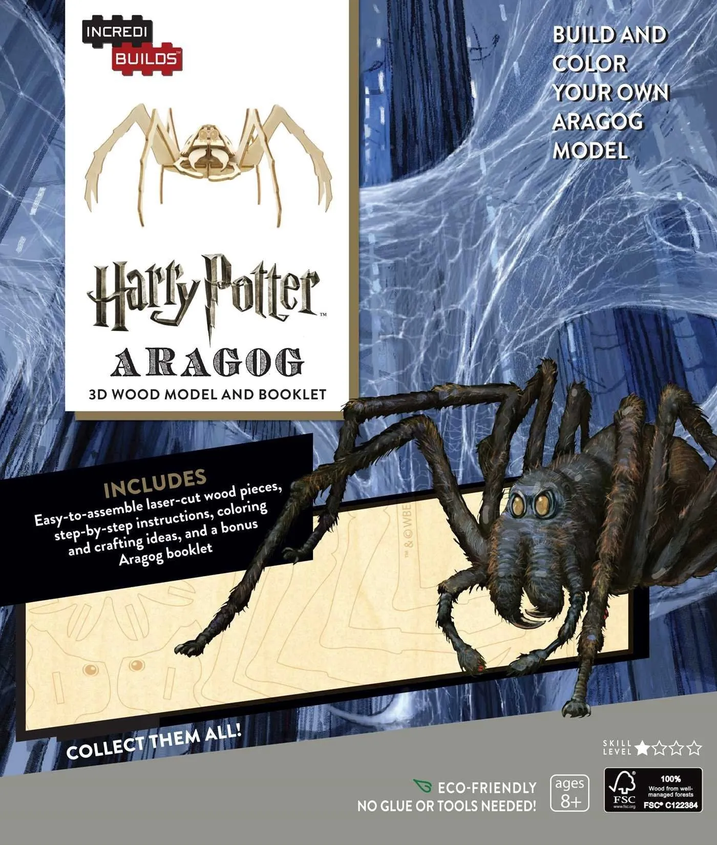 Harry Potter Aragog 3D Wooden Puzzle by IncrediBuilds - Educational and Fun