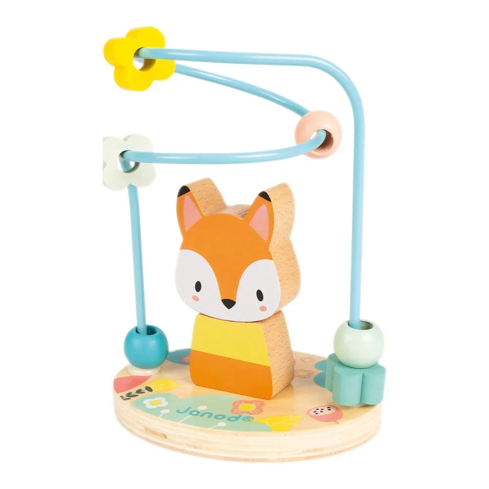 Janod Wooden Bead Maze Activity Toy - Fox