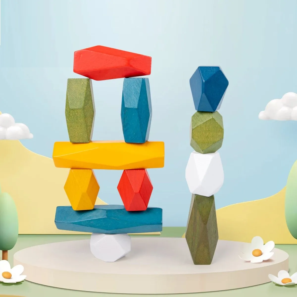 Jumbo Colored Stacking Stones