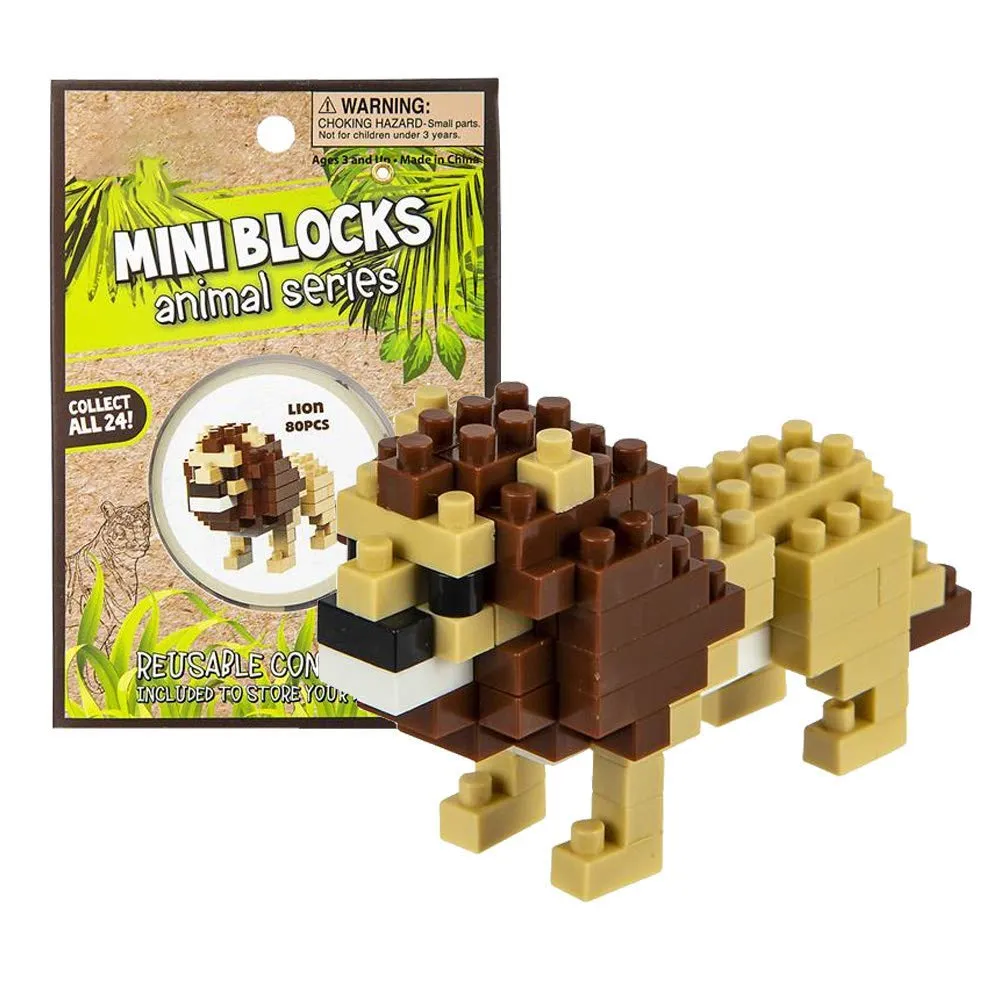 Kicko Mini Lion Blocks - 6 Sets of Building Blocks to Build Own Lion - Perfect as Party