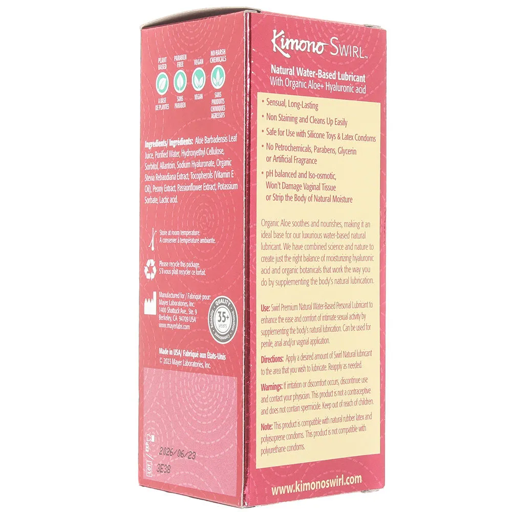 Kimono Swirl Plant Based Natural Lube in 3.4oz/100ml