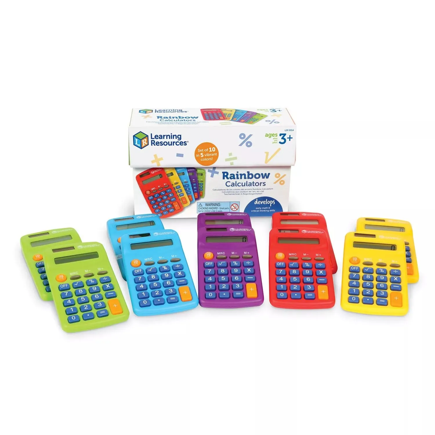 Learning Resources Rainbow Calculators Learning Resources