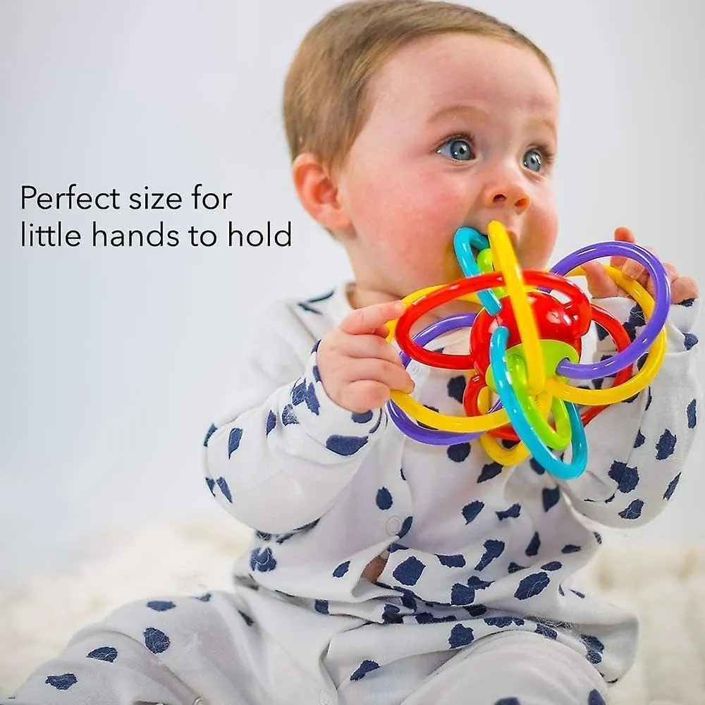 Magicwand Sensory Baby Teether Tube Ball Loopi Toy for New Borns【100% Safe & Non-Toxic】【6 Months & Up】【Multi-Colored】【Pack of 1】