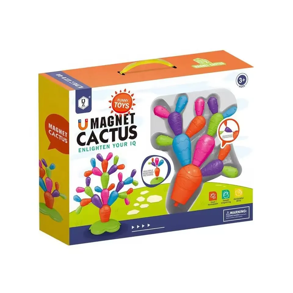 Magnetic Cactus shaped Matching Block | 16 Pcs