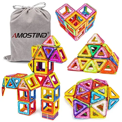 Magnetic Construction Stacking Building Blocks - 64 pcs