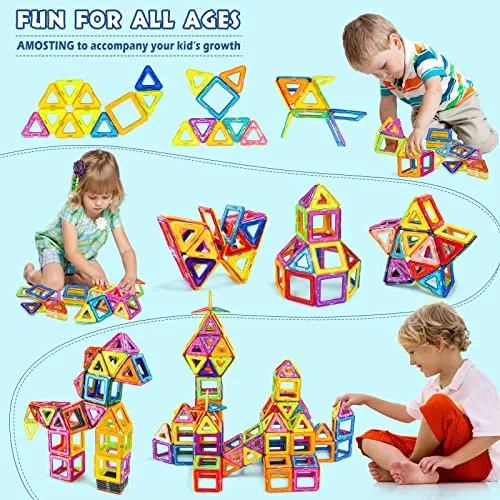 Magnetic Construction Stacking Building Blocks - 64 pcs