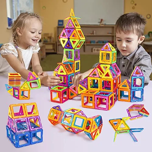 Magnetic Construction Stacking Building Blocks - 64 pcs