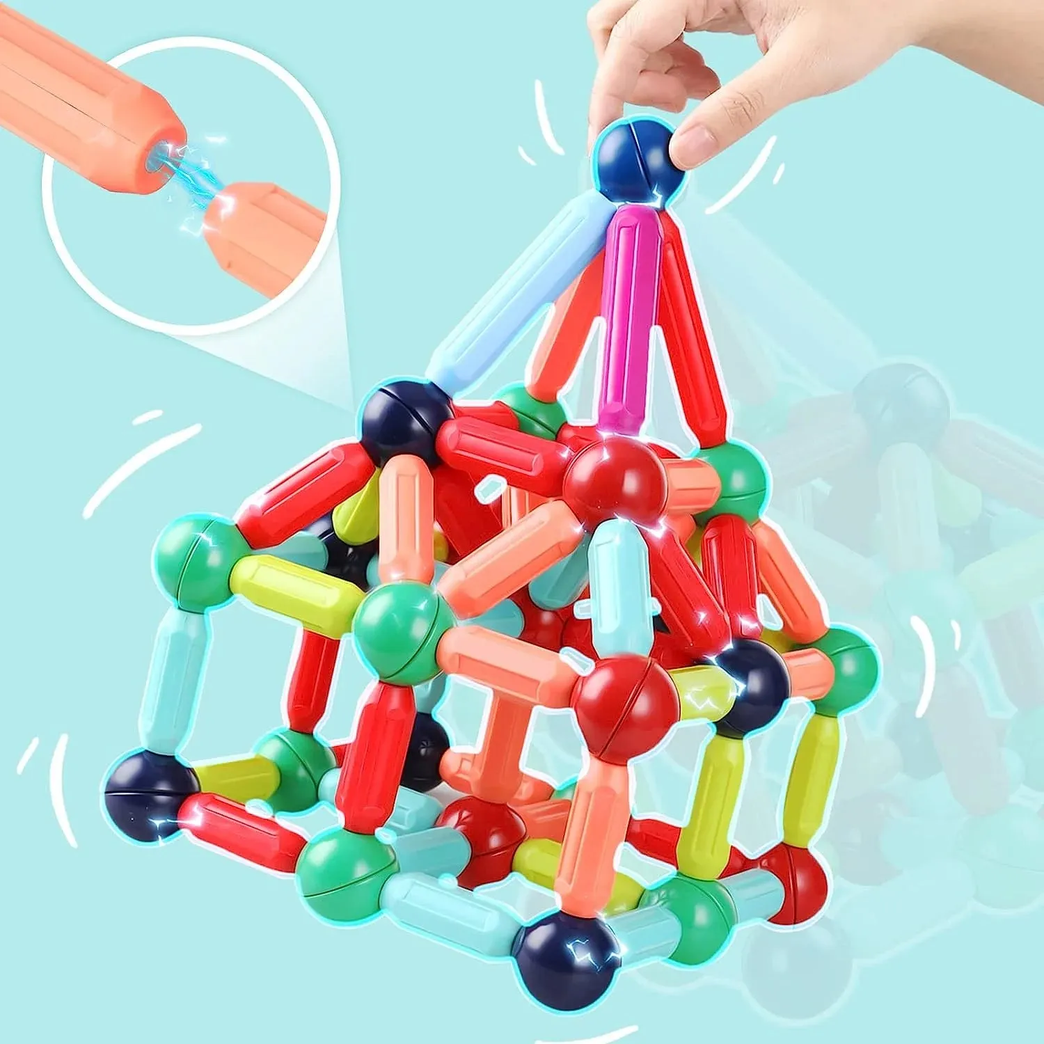 Magnetic Sticks Building Blocks | Kids Early Learning & Development