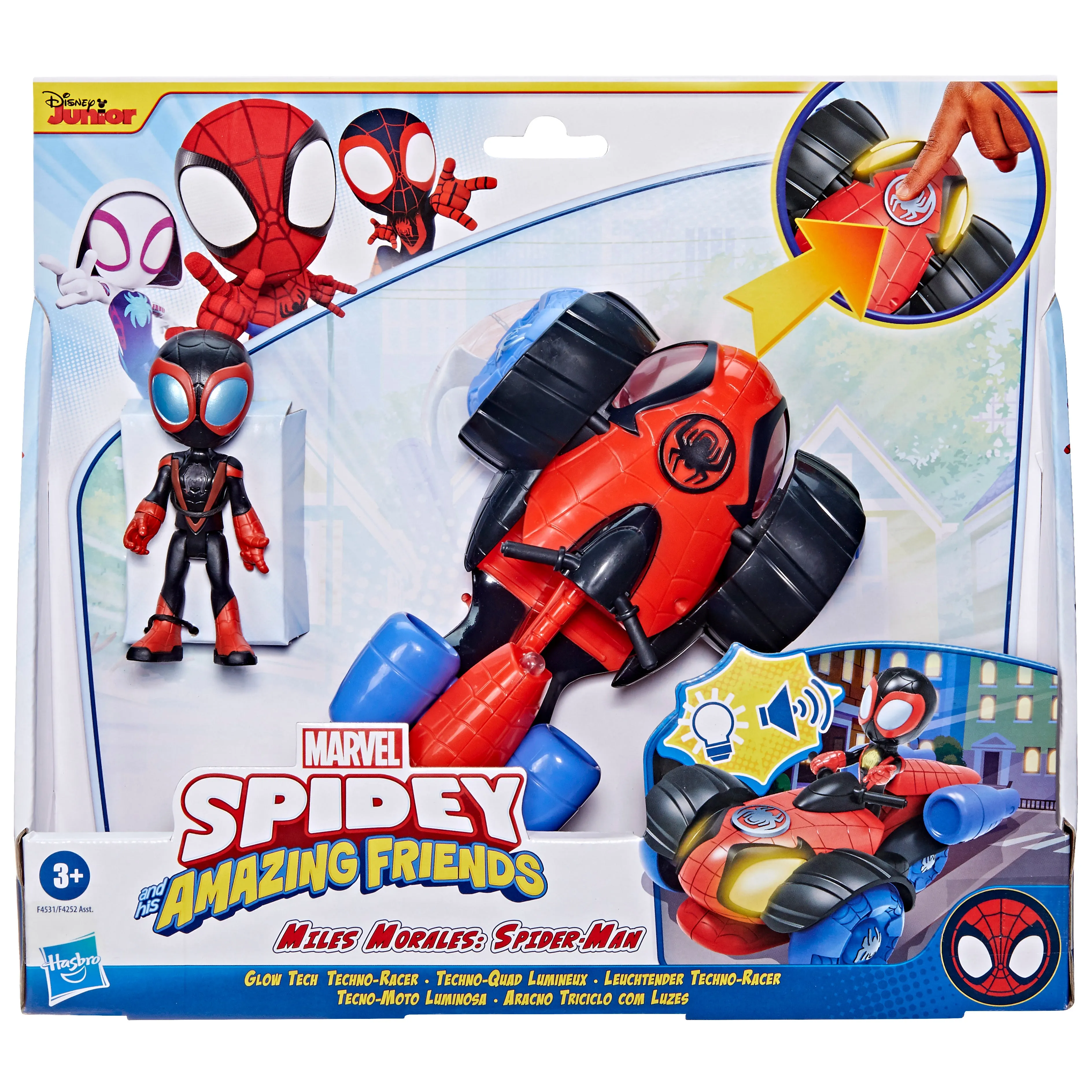 Marvel Spidey And His Amazing Friends Glow Tech Vehicle Assorted