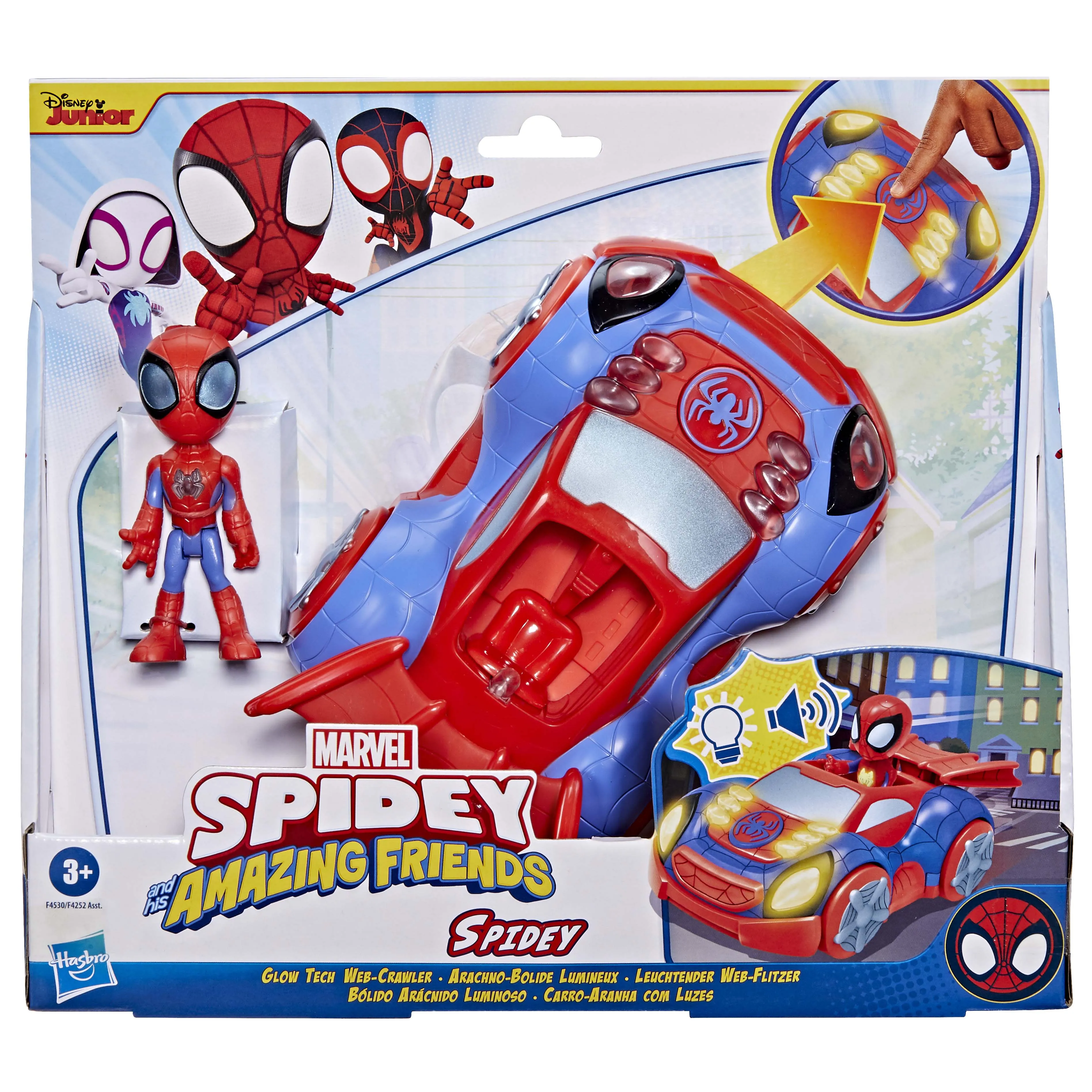 Marvel Spidey And His Amazing Friends Glow Tech Vehicle Assorted