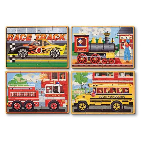 Melissa & Doug Puzzles in a Box - Vehicles (Pre-Order)