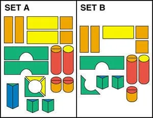 Module Block Sets -Set A and B 35 Pieces