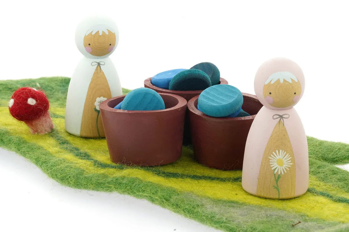 Papoose Toys Wooden Earth Bowls - Small