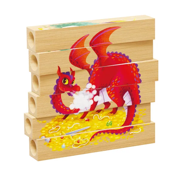 PlayBio: Wood Four Puzzle - Fantastic Animals