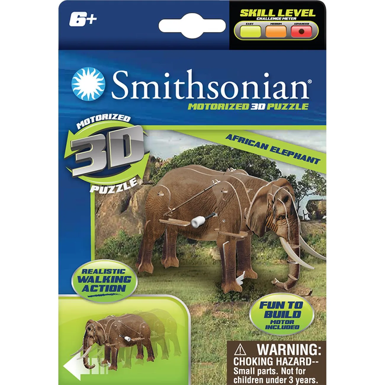 Smithsonian Motorized 3D Puzzle Animals African Elephant